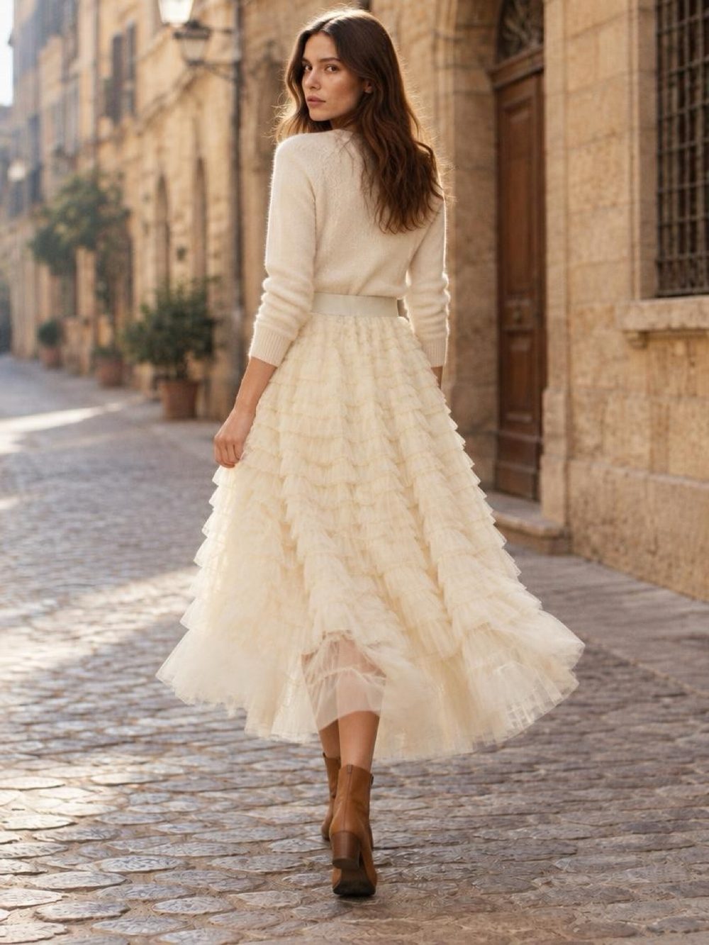 Editorial image, digitally created to show the styling.