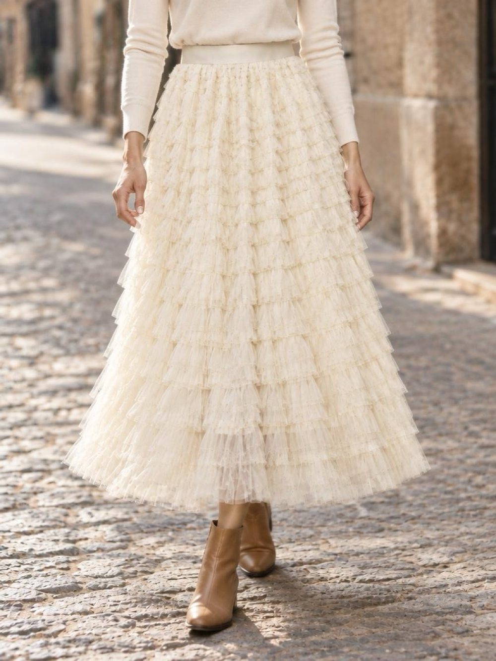 Editorial image, digitally created to show the styling.